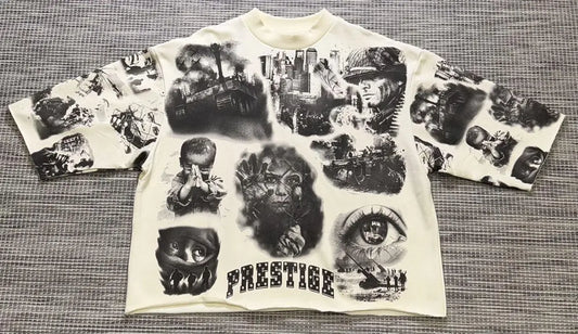 Prestige glory thru pain Cream/Black Tee