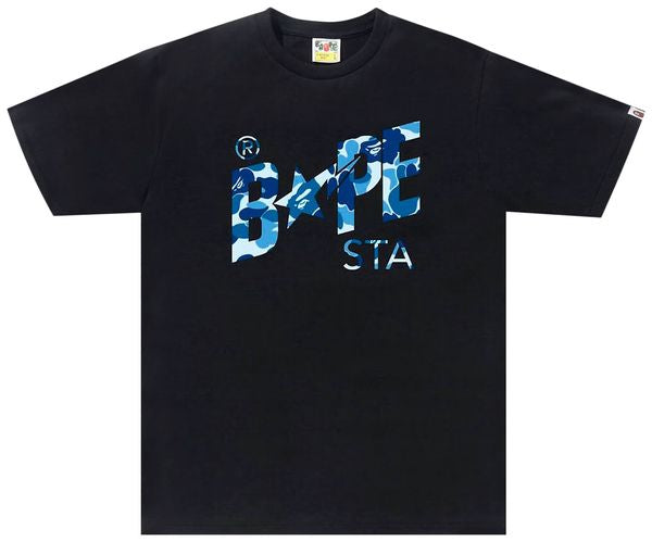 BAPE ABC Camo Sta Logo Tee 'Black/Blue'