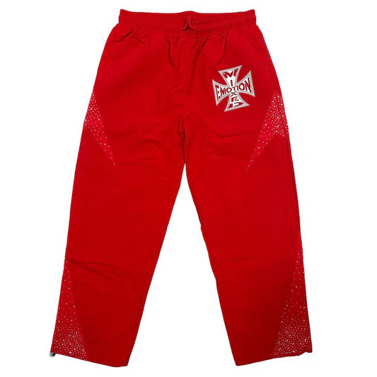 Mixed Emotions Red Classic Nylon Track Pants