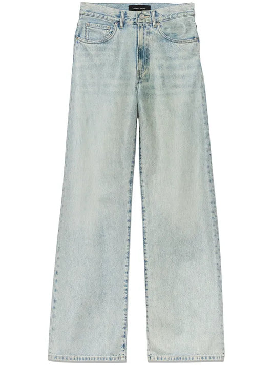PURPLE Brand Worn Baggy Jeans Light Indigo