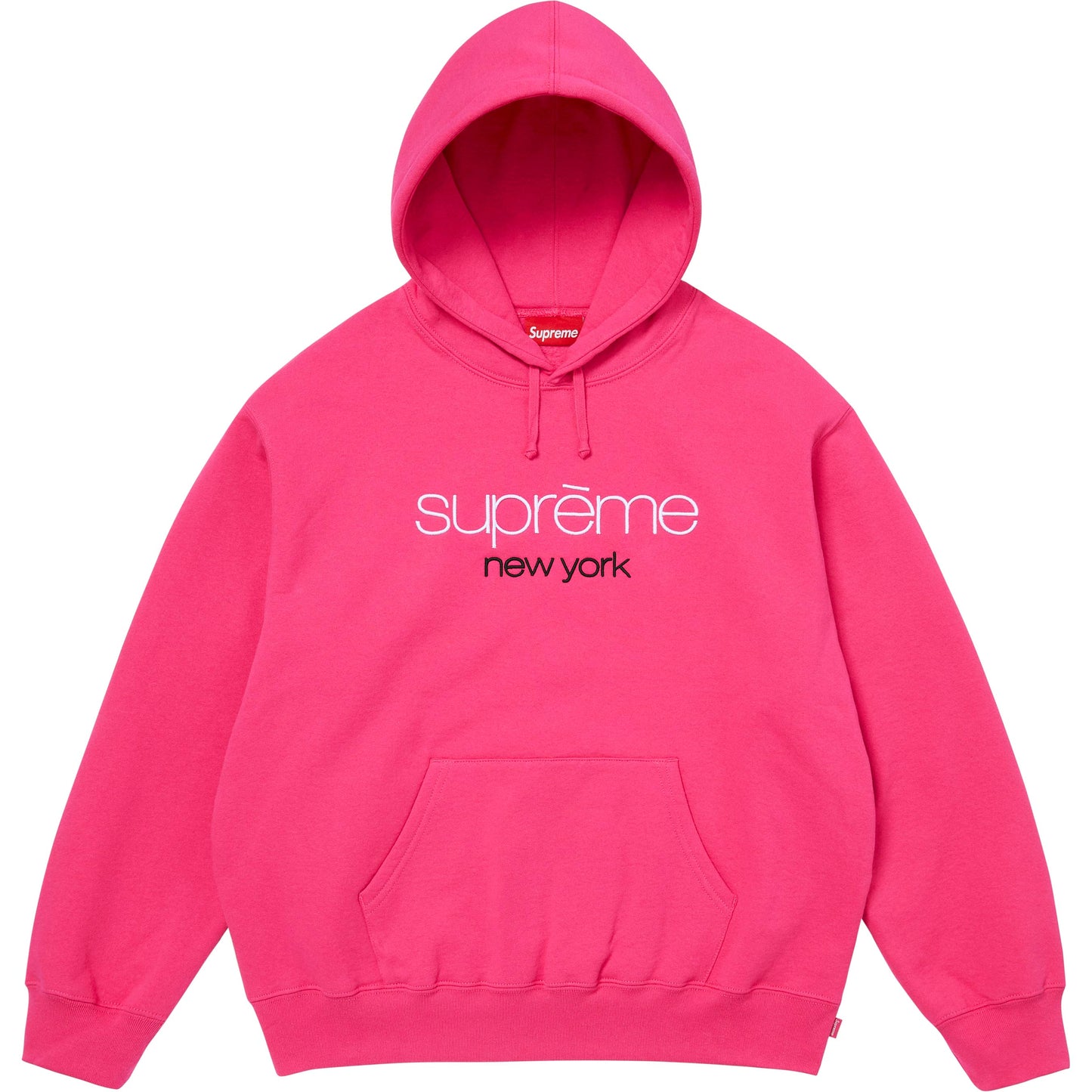Supreme Classic Logo Hooded Bright Fuchsia