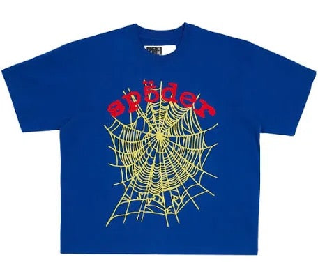 Sp5der Navy OG Logo V2 Heavyweight Tee