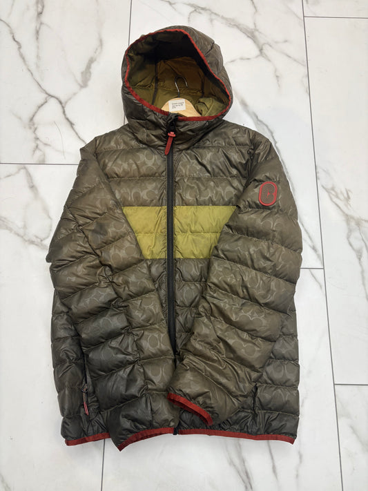 Green Coach Zip Up Puffer            PRE-OWNED