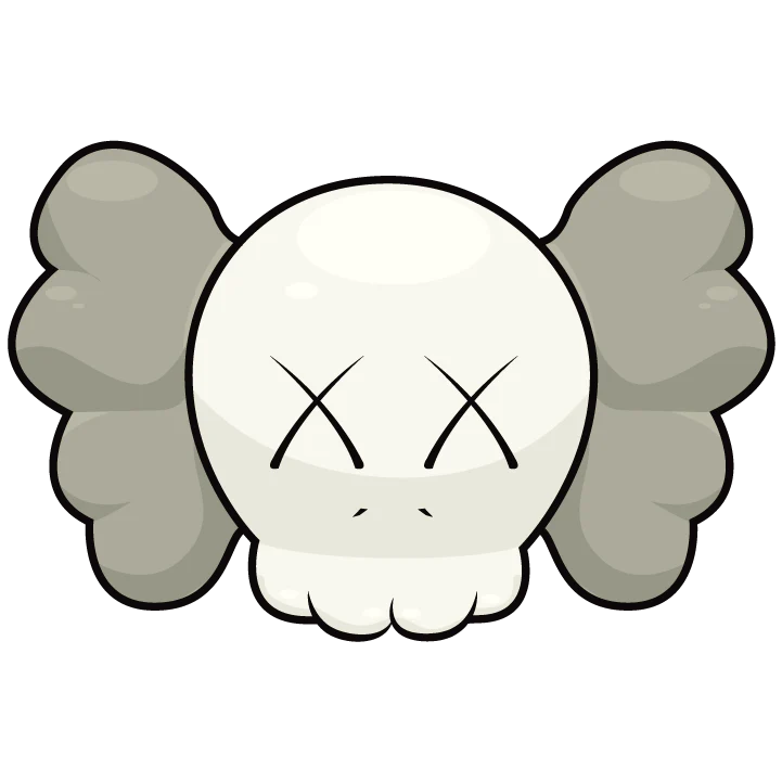KAWS Grey Head Rug