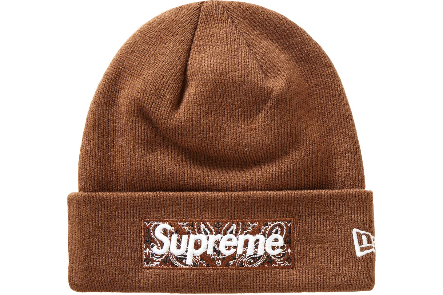 Supreme New Era Box Logo Beanie (FW19) Dark Brown