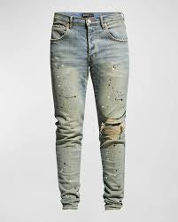 Purple Paint Splatter Jeans