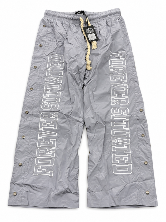 Forever Situated Nylon Track
Pants Grey