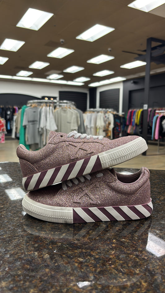 Off white pink glitter