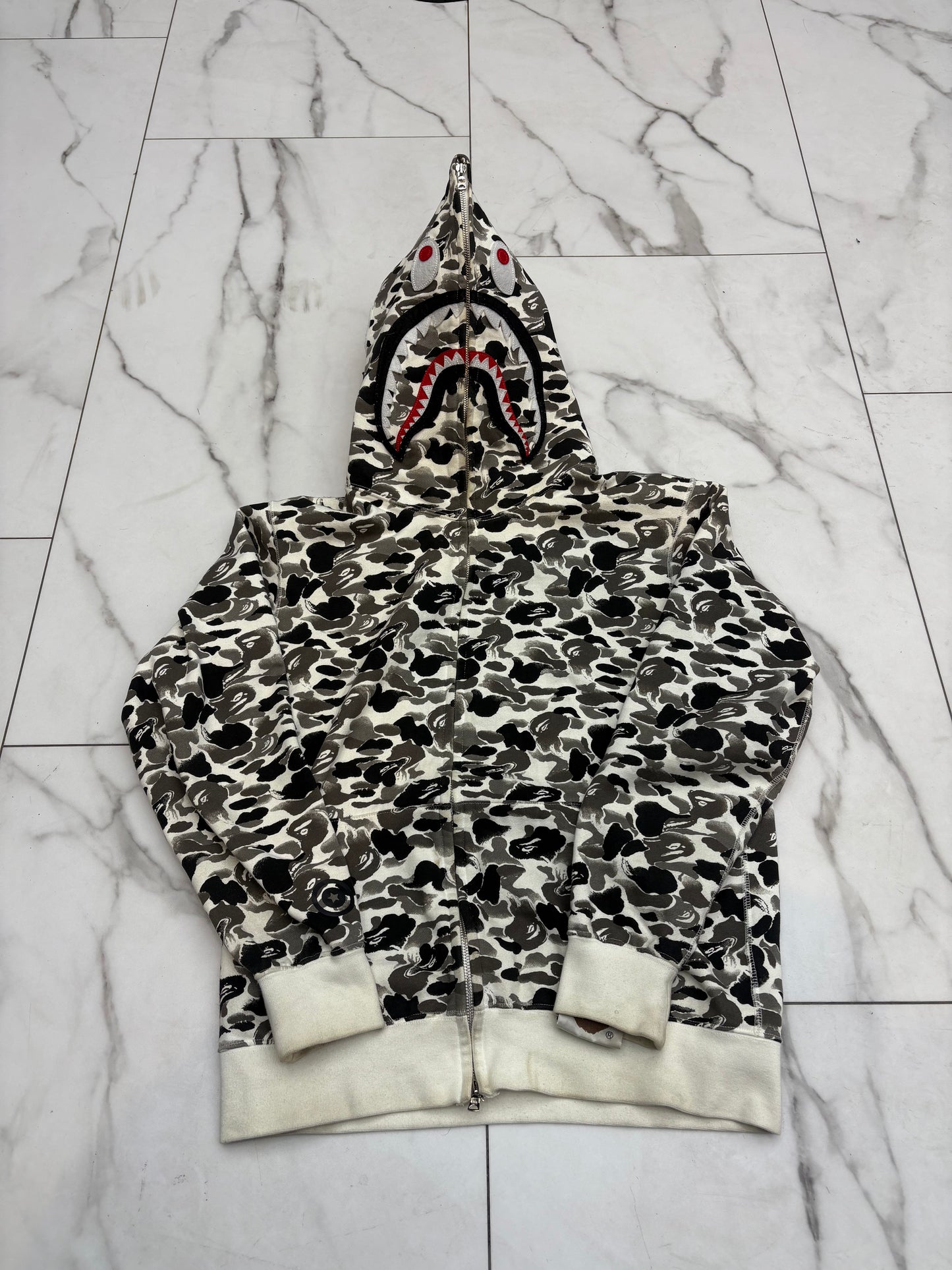 Bape ‘Black & White Camo’ Zip-Up PRE-OWNED