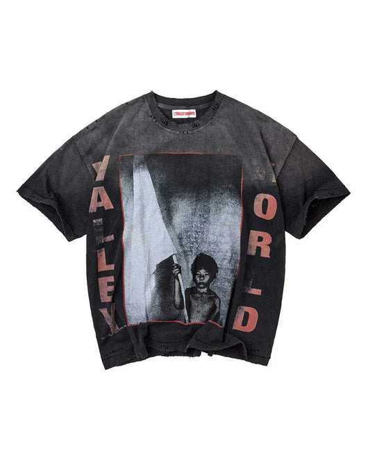 Vale “Valley World” Black Tee