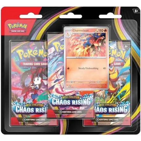 Pokemon TCG: Mega Evolution Chaos Rising 3-Pack Blister