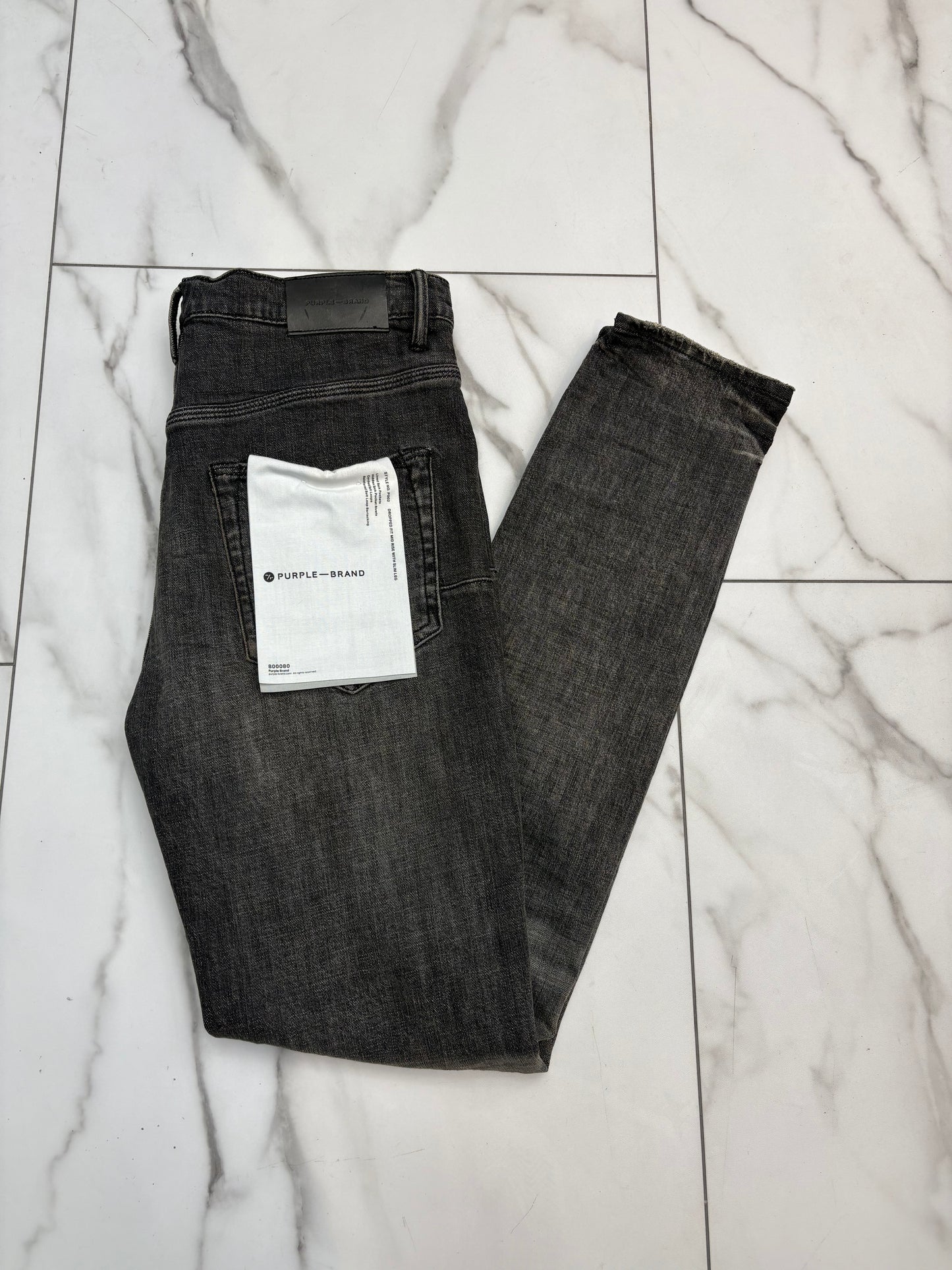 Purple Knee Rip Black Jeans PRE-OWNED