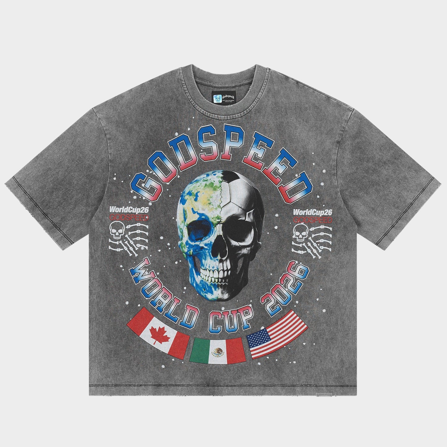Godspeed planet Futbol (grey) tee