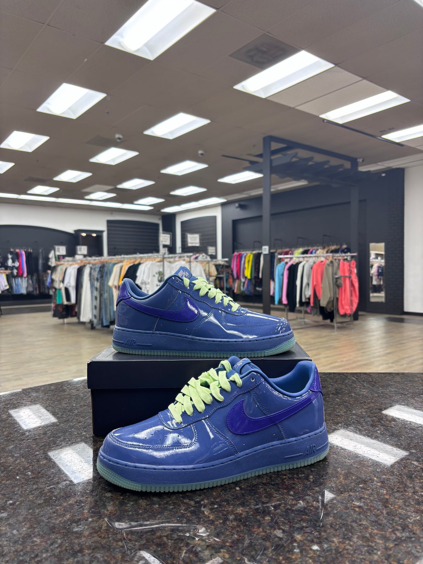 Nike Air Force 1 Low QS Mystic Navy And Grape Ice Used With Box