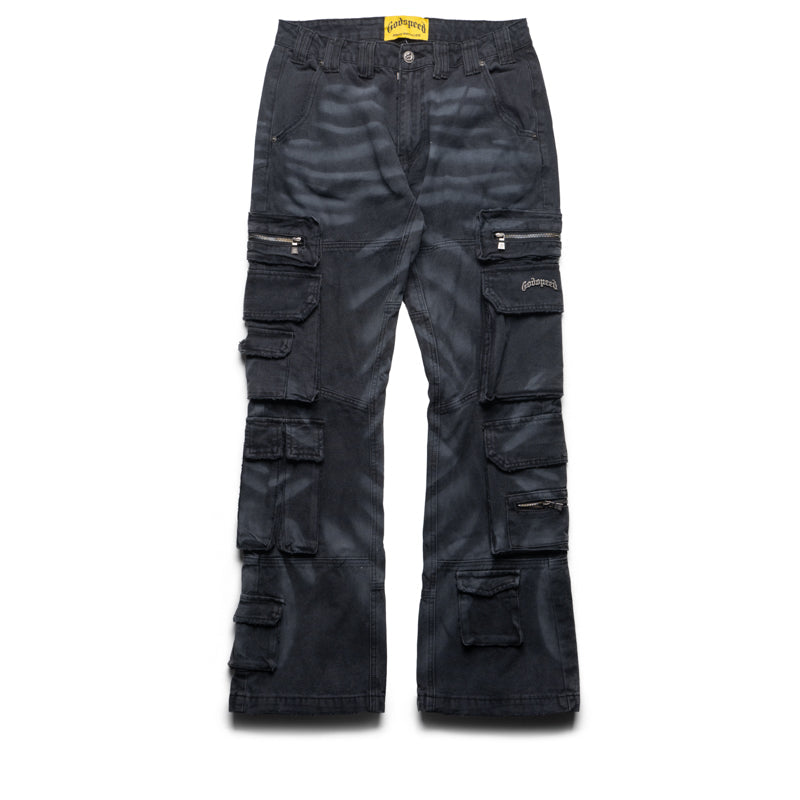 GODSPEED NEW YORK SKIDROW FLARED CARGO PANTS
