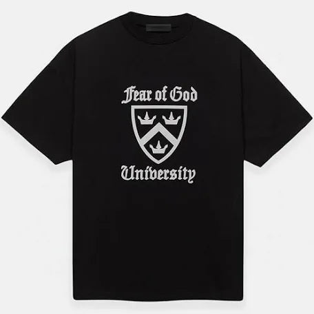Essentials #25 fear of god university black tee