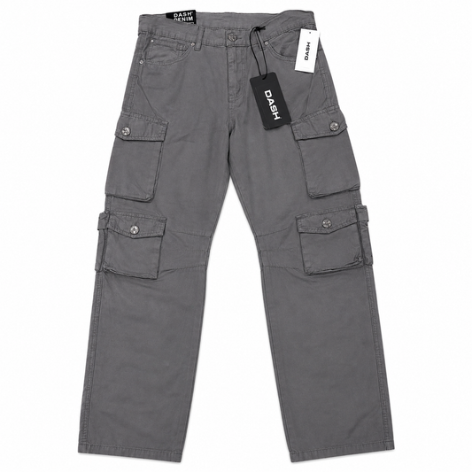 Dash Denim Baggy Fit Grey Cargo Jeans