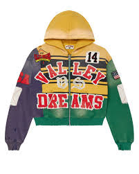 Valley Dream mardi Gras zip-up hoodie