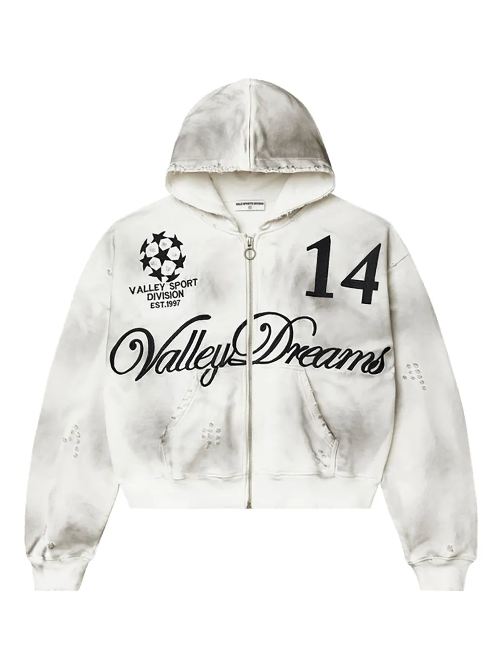 Valley Dreams Oreo 14 zip-up hoodie