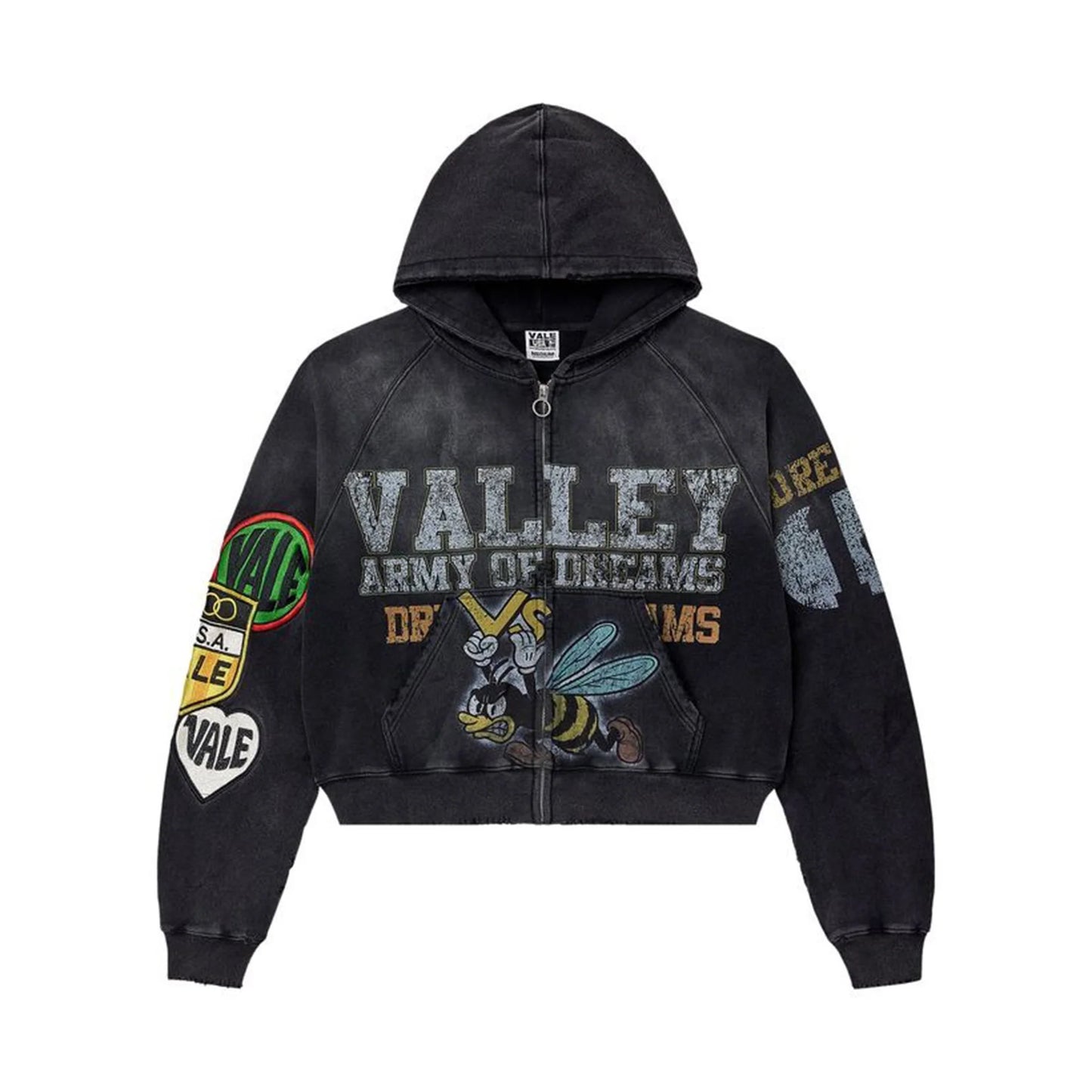 Valley Dreams army zip-up hoodie