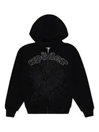 Sp5der black rhinestone OG Web zip-up