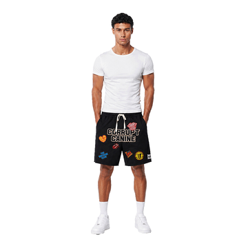 Corrupt Canine Patched shorts