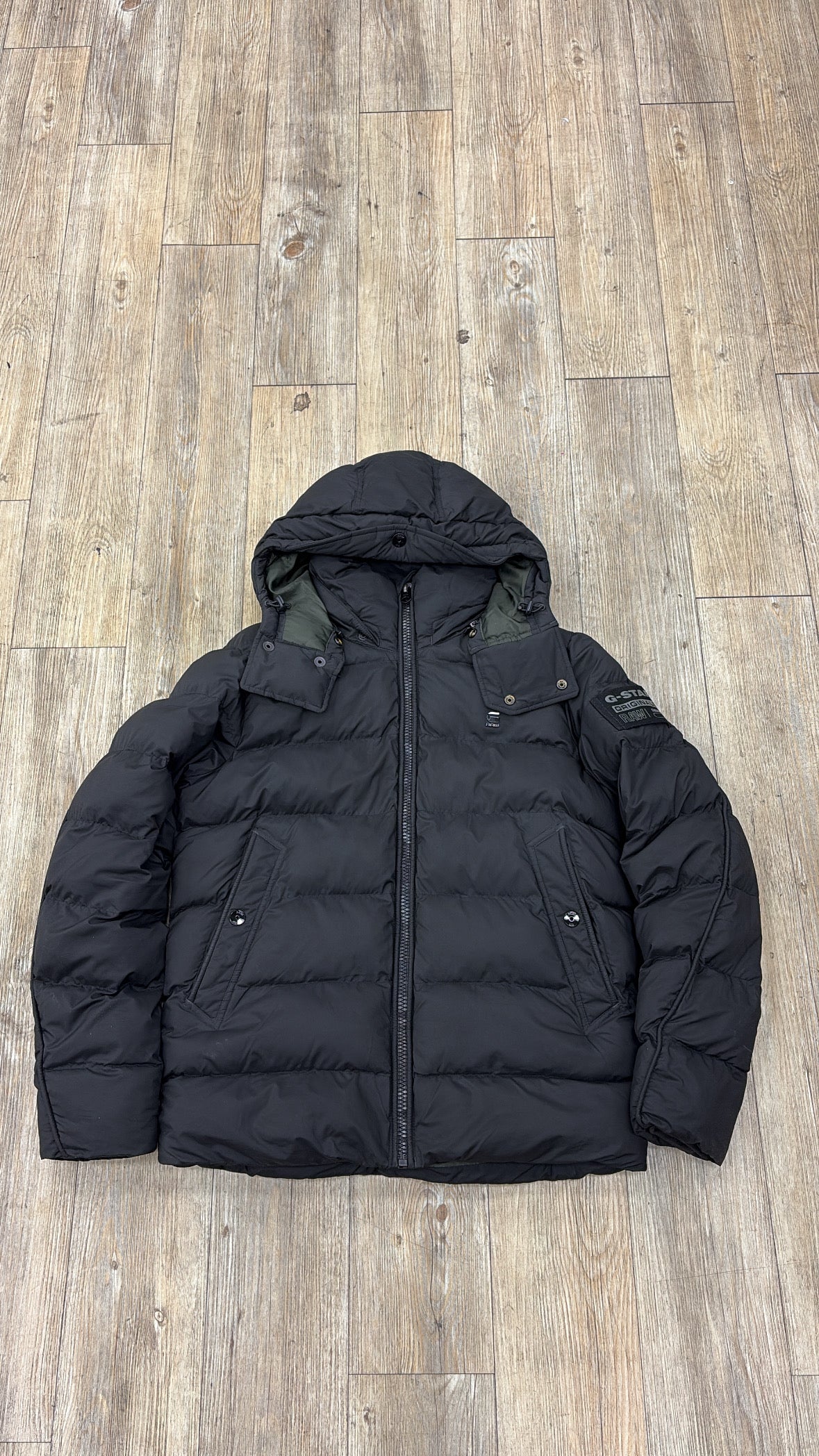Black G-STAR Originals RAW DENIM Puffer Preowned