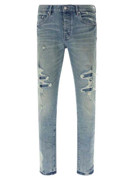 Purple P001 Repairs Skinny Jeans