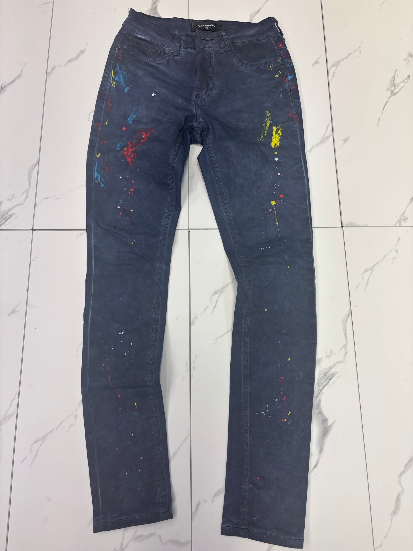 Serenede Paint Splatter Denim Jean Preowned