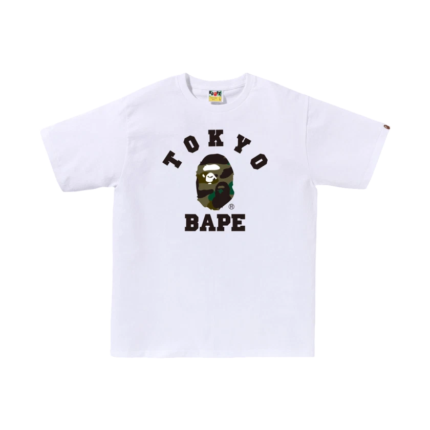 BAPE 1st Camo Tokyo College T-Shirt White