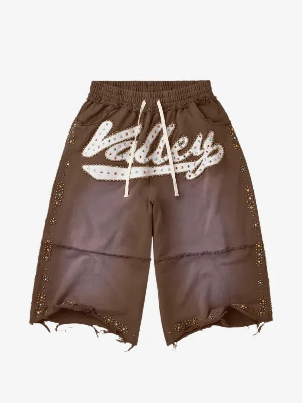 Vale Skittle Rhinestone Brown Shorts