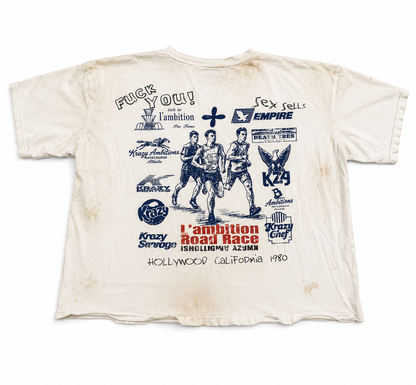 KRAZY Paly Hollywood Bad Luck Cream Tee