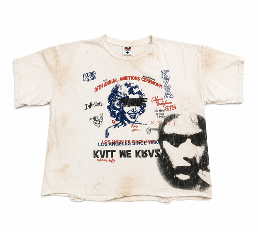 KRAZY Paly Hollywood Bad Luck Cream Tee