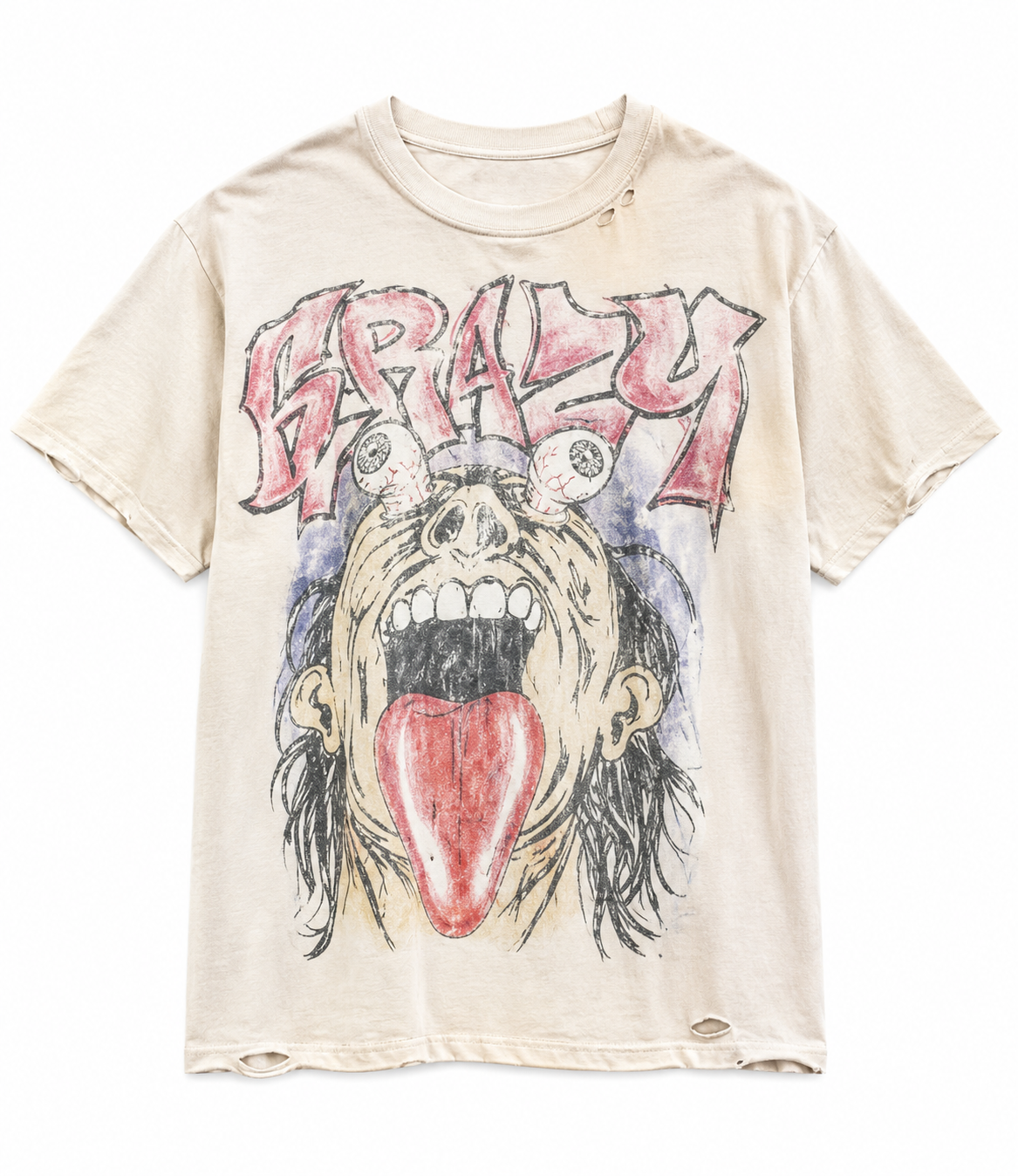 KRAZY Chaos In Hollywood Cream Tee