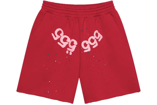 Sp5der Angel Number Merlot Shorts