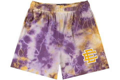 Eric Emanuel Purple Tie Dye Yellow Short