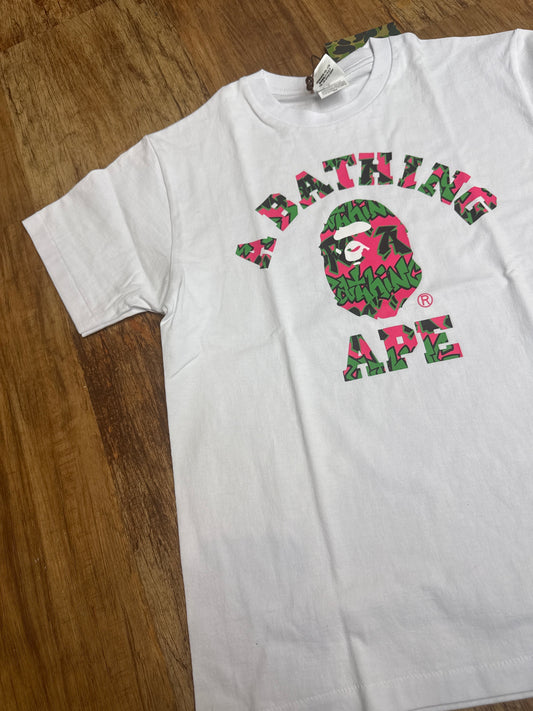 Bape #16 White Grafiti Pink Tee