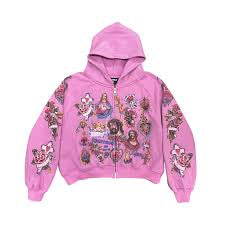 We Are Righteous Pink Zip Up Hoodie