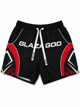 Glaza God Black Red Shorts