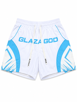 GlazaGod White Blue Shorts