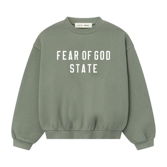 Essentials Fear of God Kids Moss 90's Longsleeve Crewneck