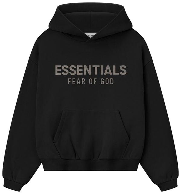 Essentials Fear of God Kids Fleece 'Jet Black' Hoodie