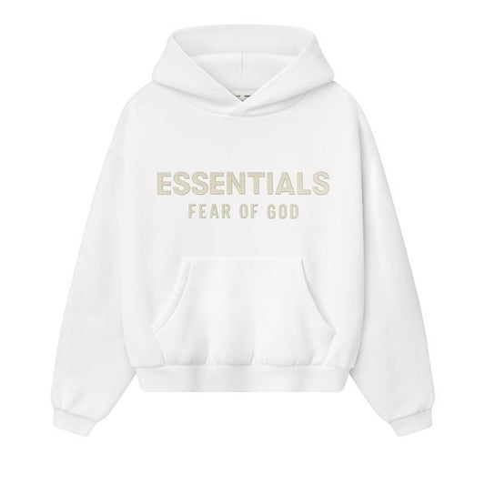 Essentials Fear of God Kids Fleece 'Cloud White' Hoodie