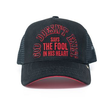 Goldstar Black W Red Stitches Hat