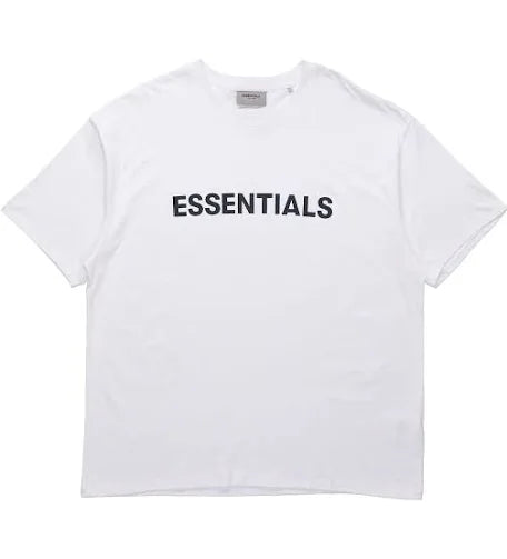 Essentials White Logo Front Tee