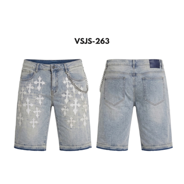 Verselli Midnight Cross Denim Shorts