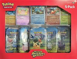 Pokemon Ascended Hero 5 Pack Tin