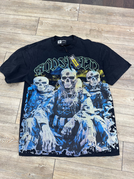 God Speed Black Washed Squadron Tee