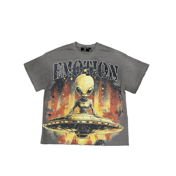 Mixed Emotion #29  Grey Spaceship Tee