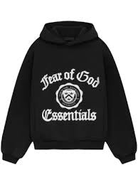 Essential #11  Black Vintage University Hoodie